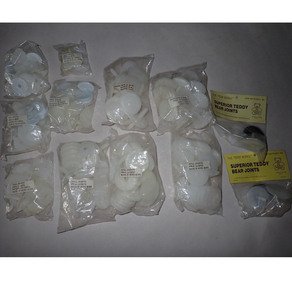 HUGE Lot Plastic Teddy Bear Doll Joints 20, 35, 45 mm NEW safety